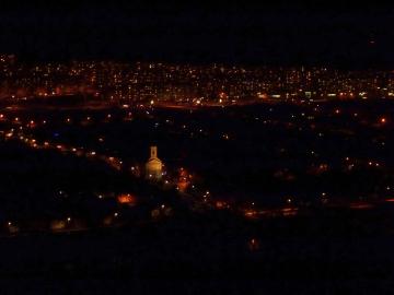Nočný pohľad na Ťahanovce z Podhradovej Nočný pohľad na Ťahanovce z Podhradovej
